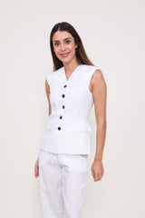 Liviana Conti Waistcoat Bianco