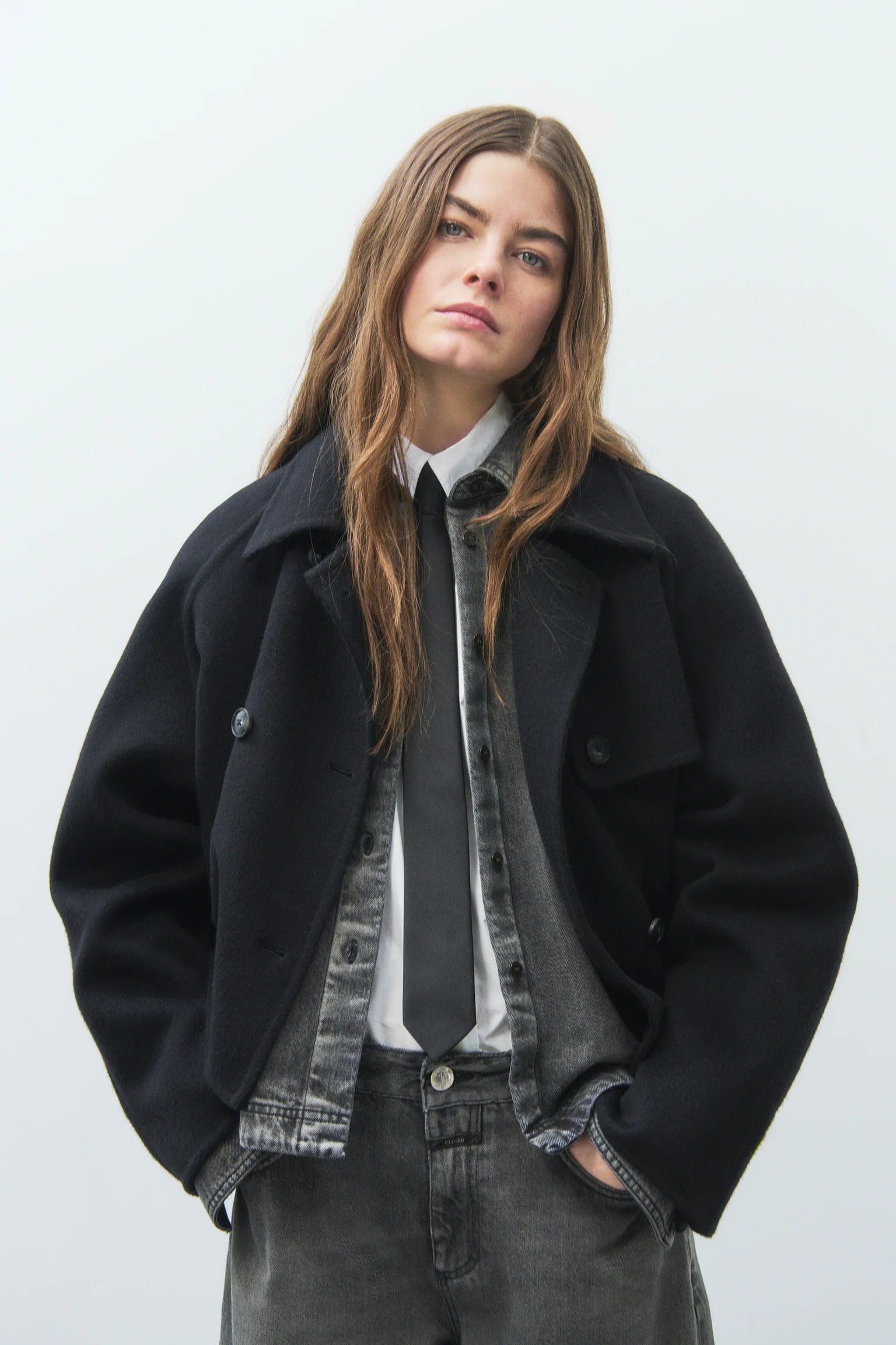 Closed Jacket Cropped Trench