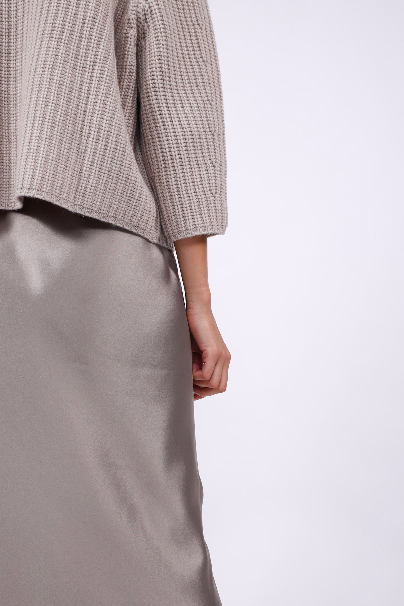 Matter of the Heart Skirt Satin Cashew