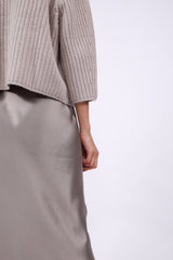 Matter of the Heart Skirt Satin Cashew