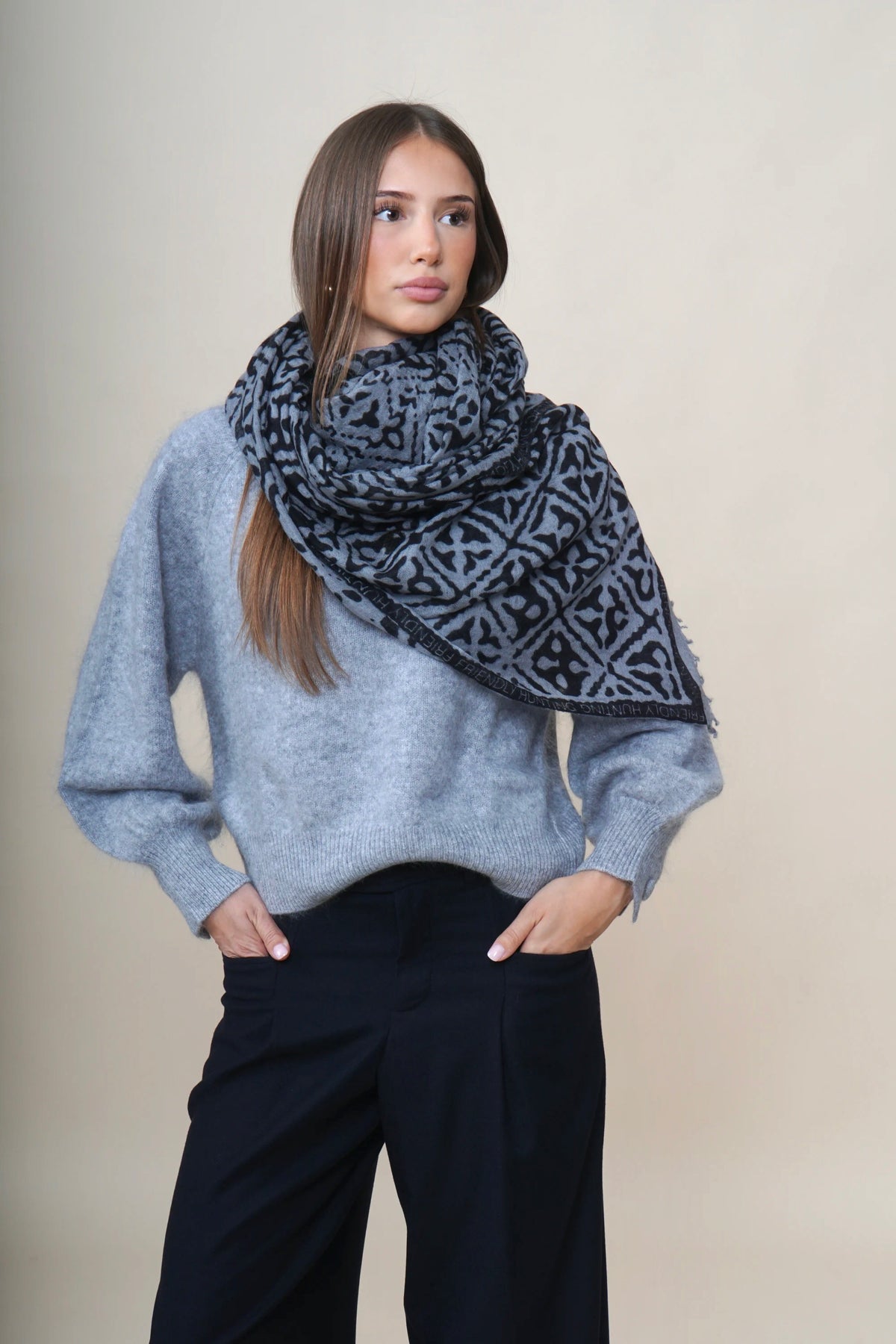 Friendly Hunting Scarf Stole Eyes Of Marrakesh Derby