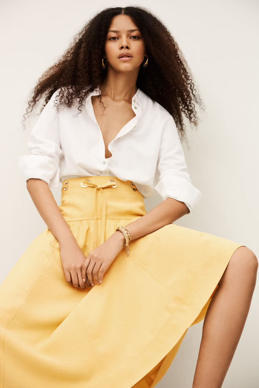 Ba&sh Donia Straw Skirt
