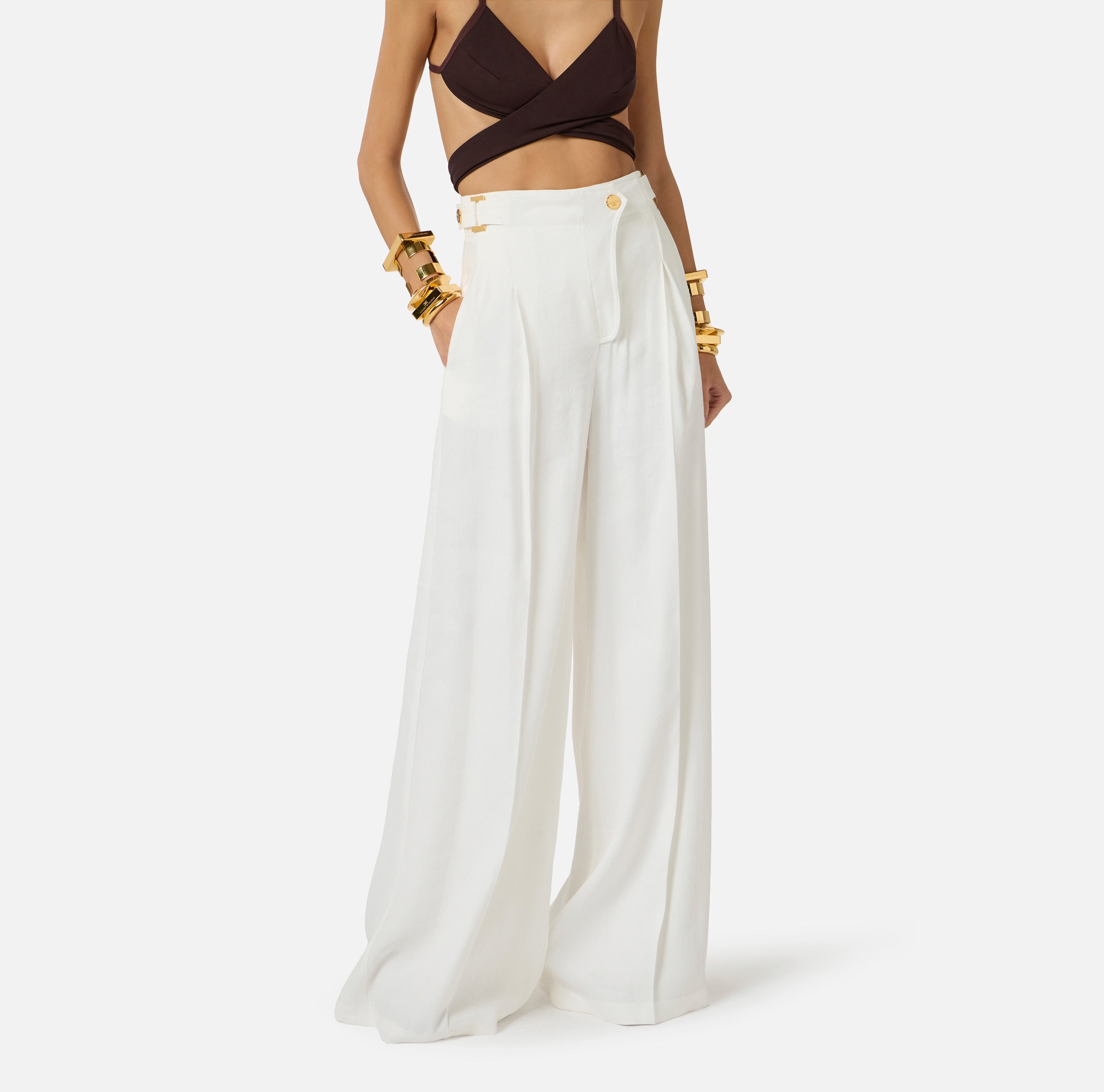 Elisabetta Franchi Hose Avorio