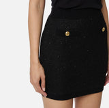 Elisabetta Franchi Mini-Rock Strick Nero