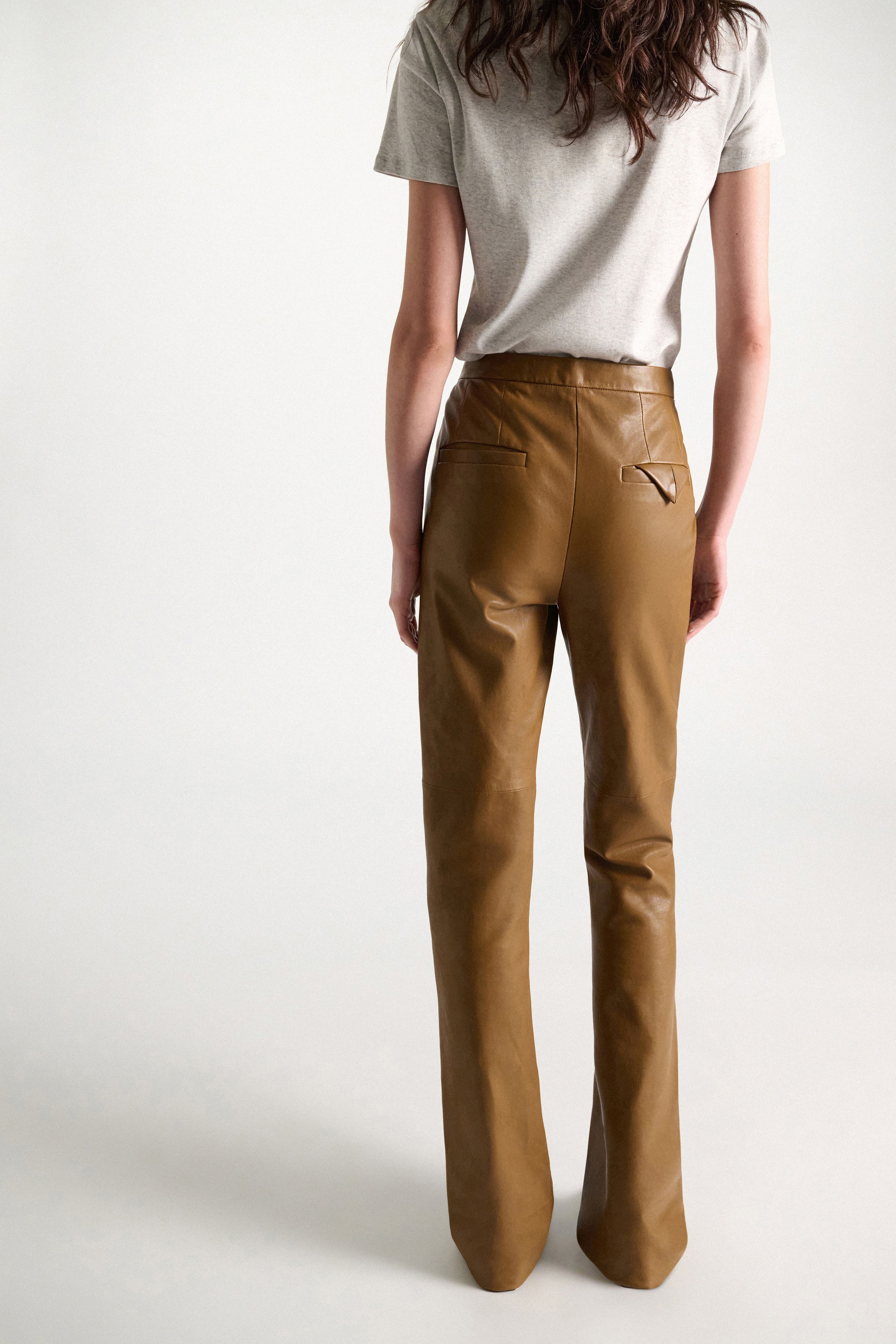 Dorothee Schumacher Lederhose Sleek Statement Saffron