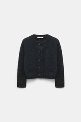 Dorothee Schumacher Cardigan Fluffy Statement Charcoal