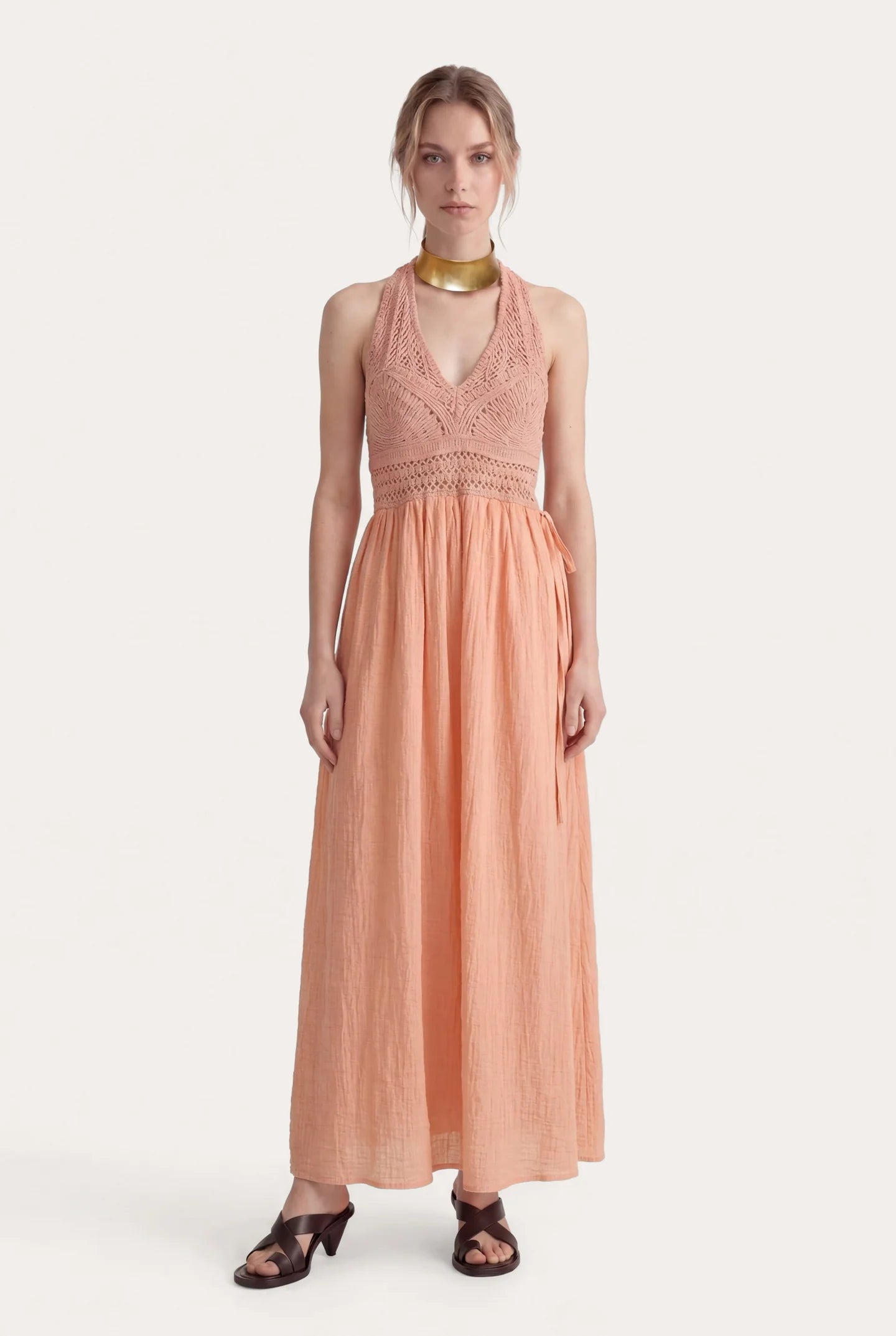 120% Lino Kleid Abito