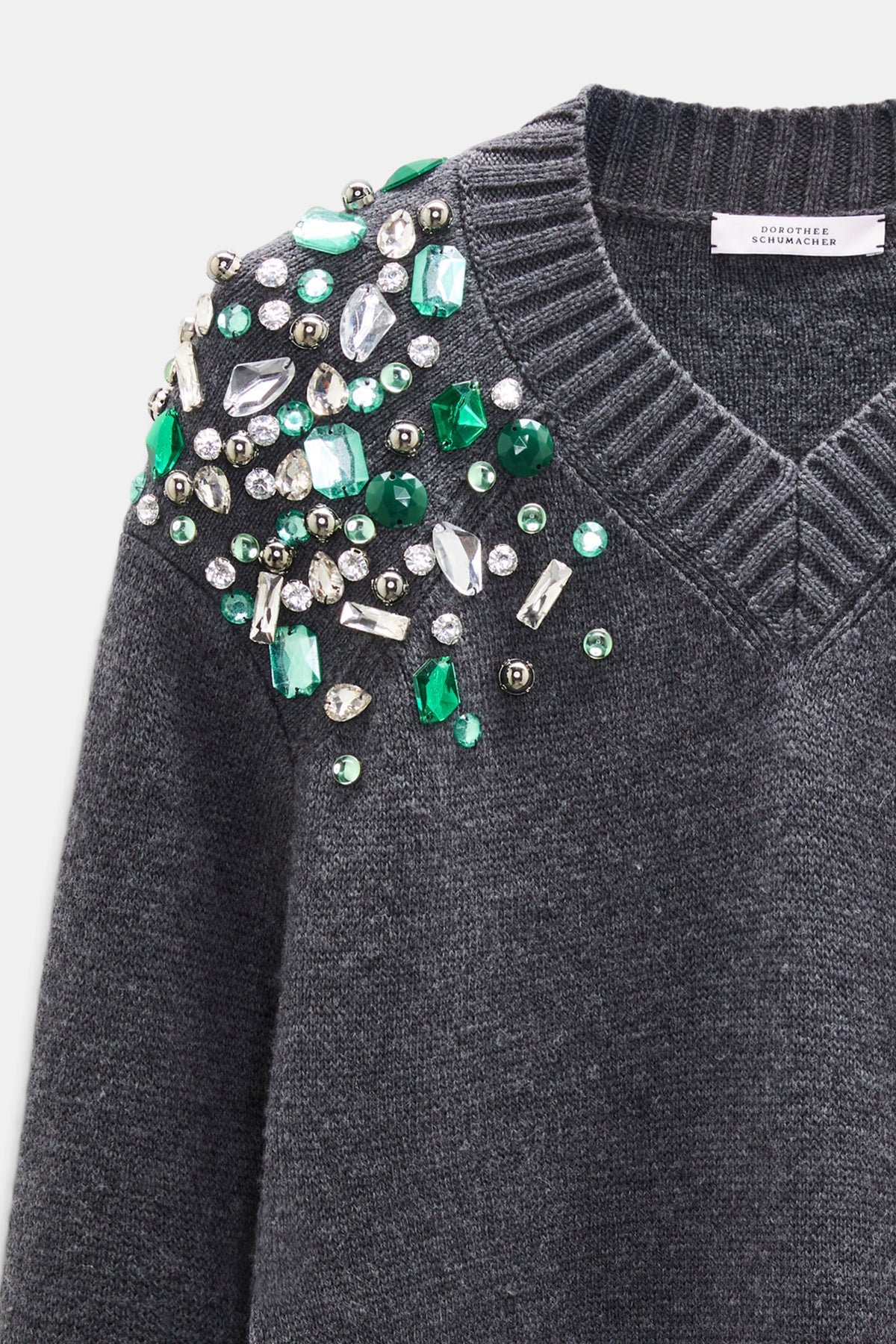Dorothee Schumacher Cardigan Embellished Coolness Stereo Gray