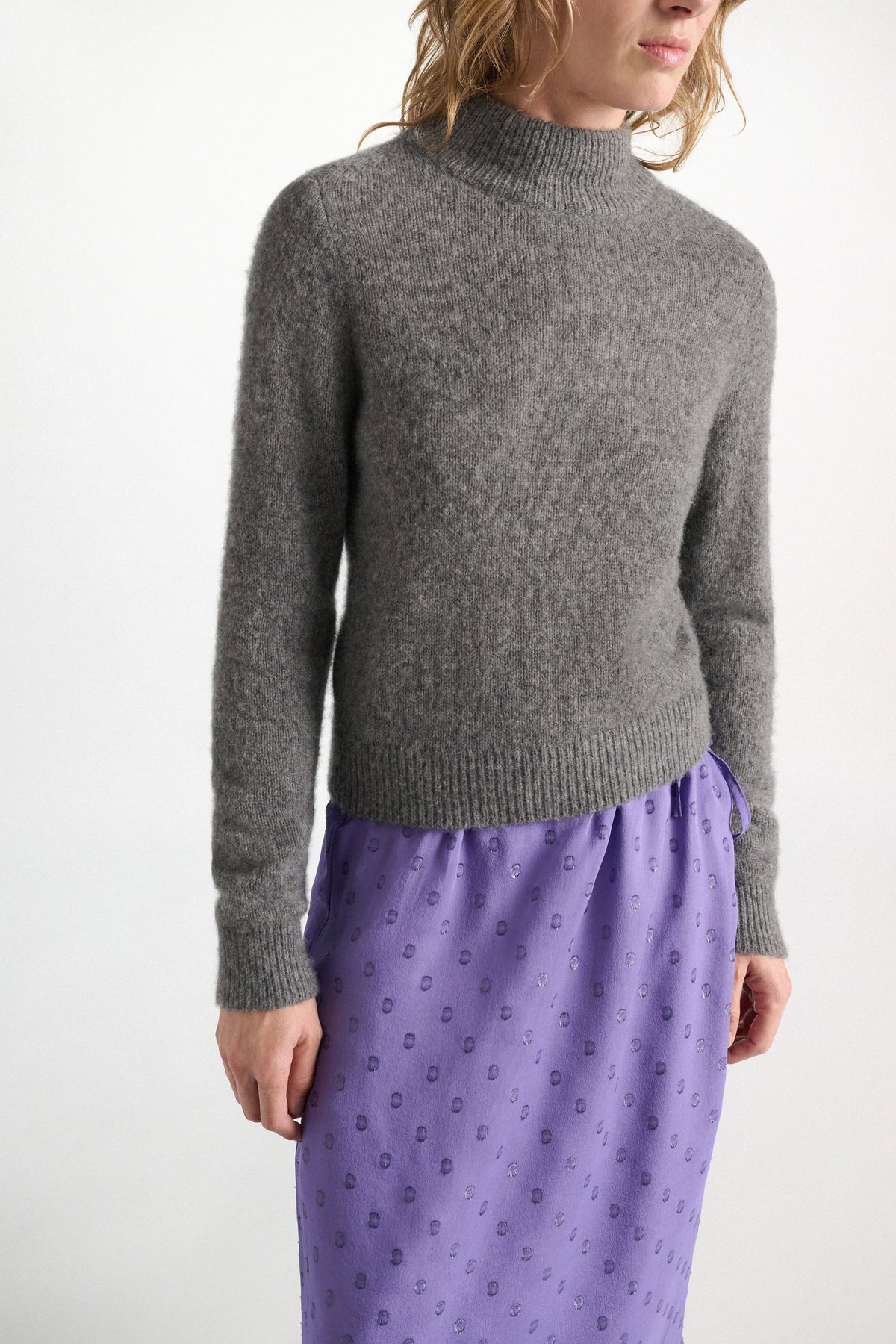 Dorothee Schumacher Rollkragenpullover Luxury Love Stereo Gray