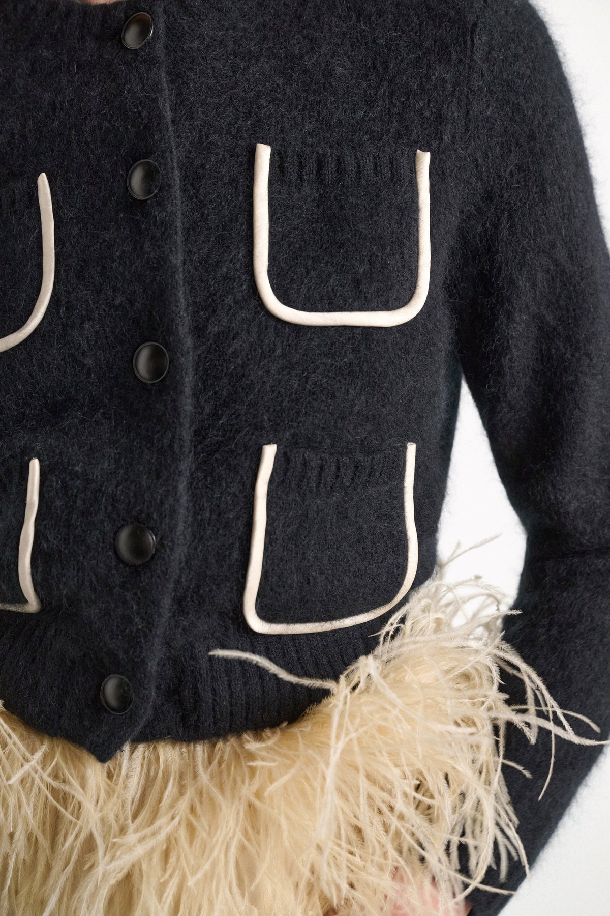 Dorothee Schumacher Cardigan Fluffy Statements Vinyl