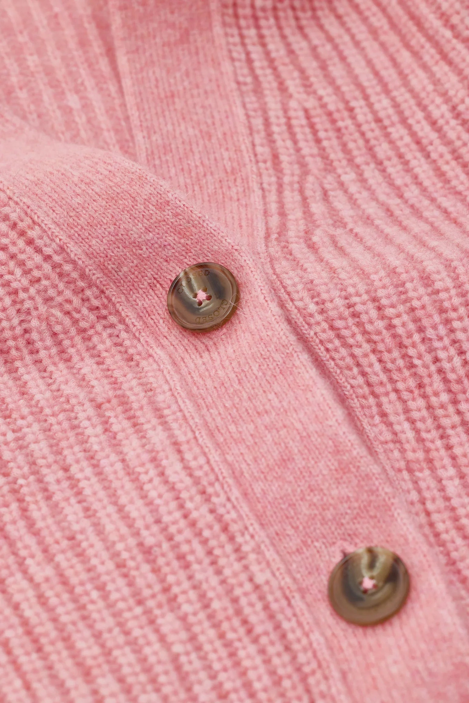 Closed cardigan alpaca mix pink