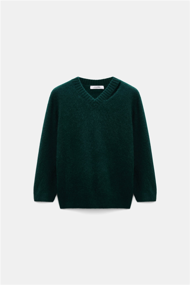 Dorothee Schumacher Pullover Fluffy Statements Emerald