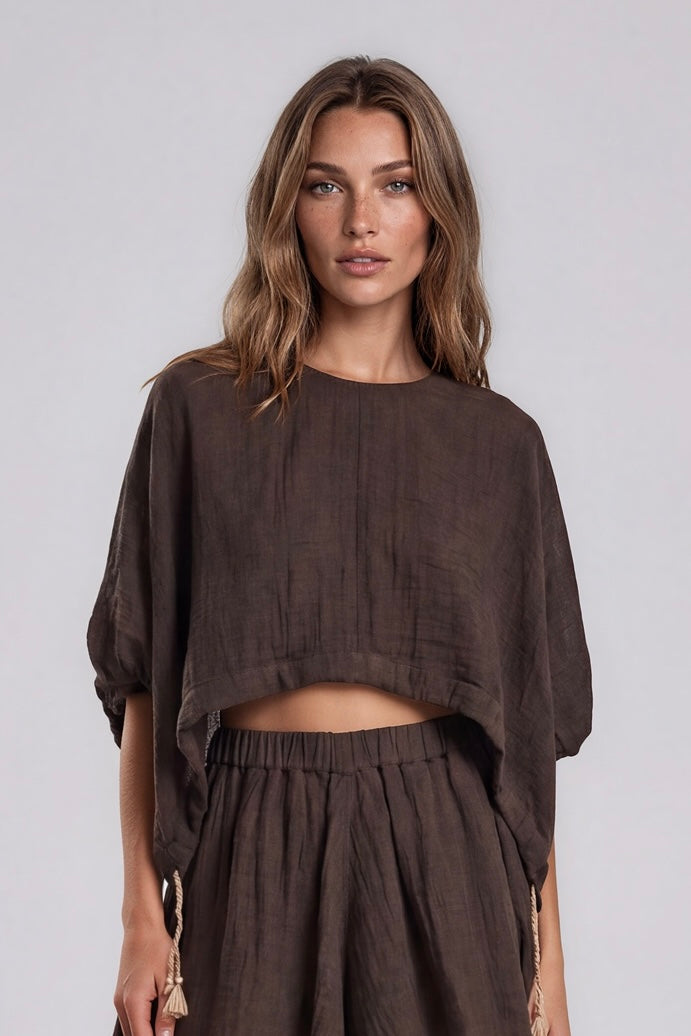 120% Lino Shirt Fumo