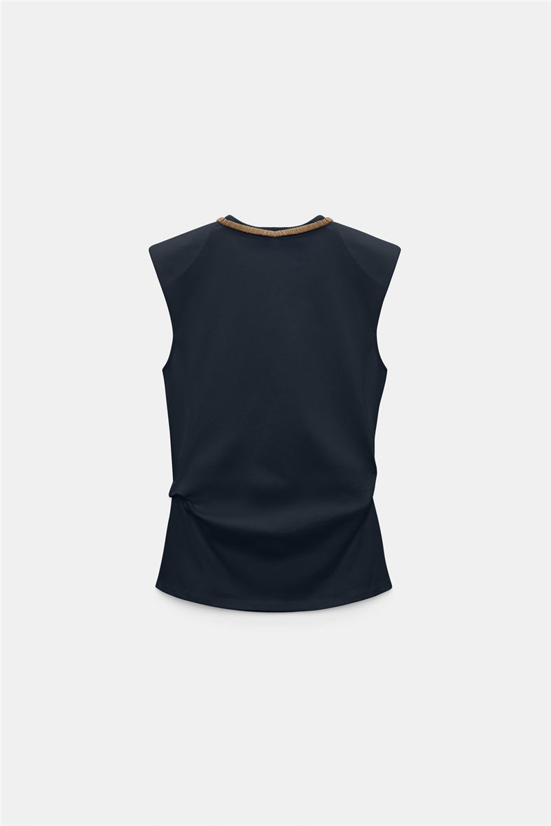 Dorothee Schumacher Top Feminine Favorites Navy