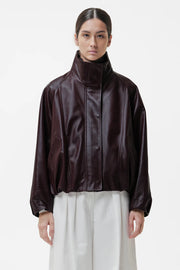 Duno Lederjacke Namida Burgundy
