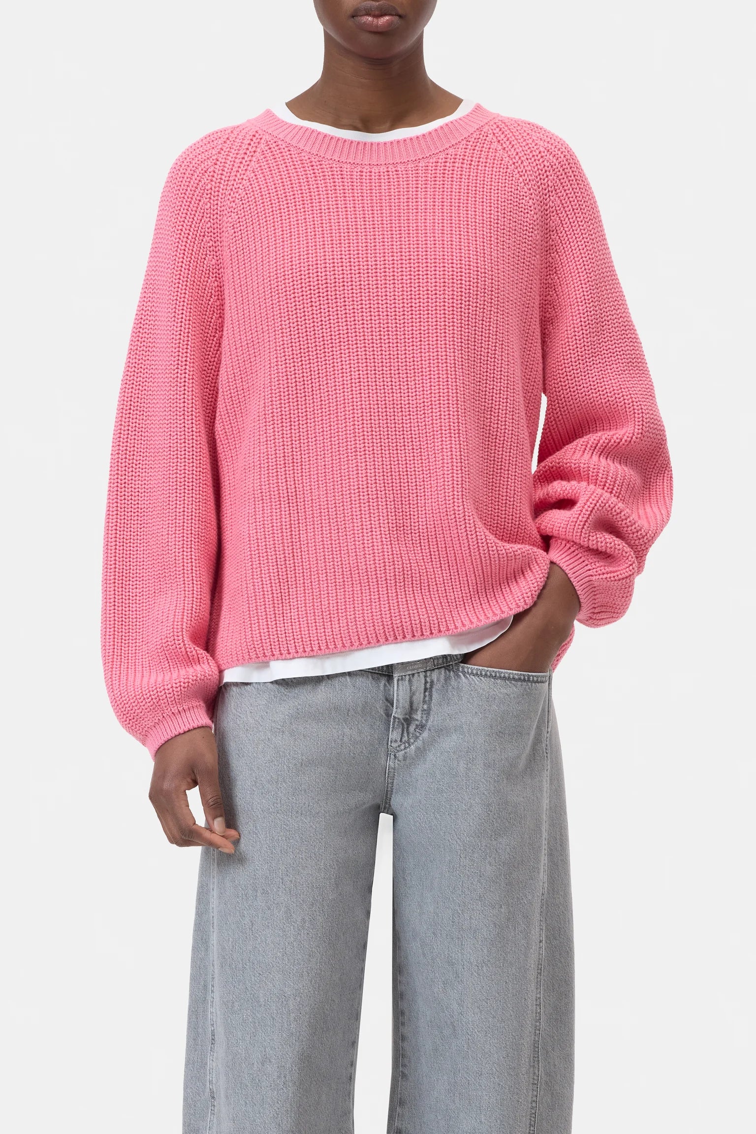 Closed Crewneck Peony Pink