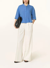 120% Lino 3/4 Bluse Blau