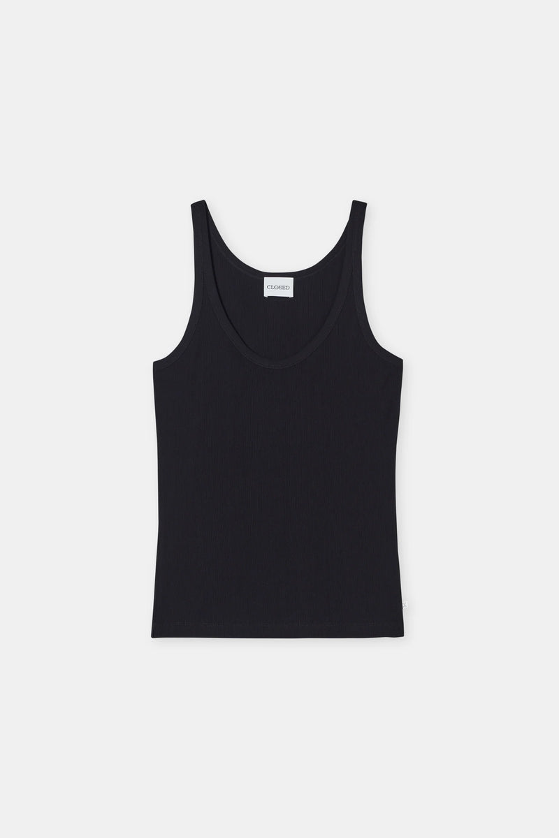 Closed Strap Tank Black