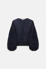 Dorothee Schumacher Bluse Embroidered Beauty Navy