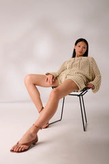 Liv Bergen Shorts Crochet Plain Beige