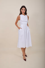 Elisabetta Franchi Poplin Dress White