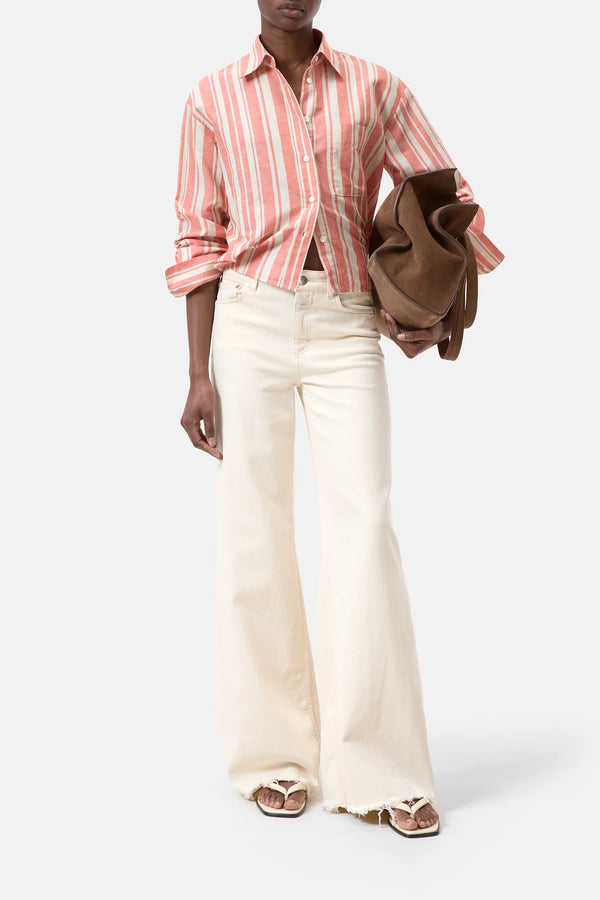 Closed shirt Washed Red striped