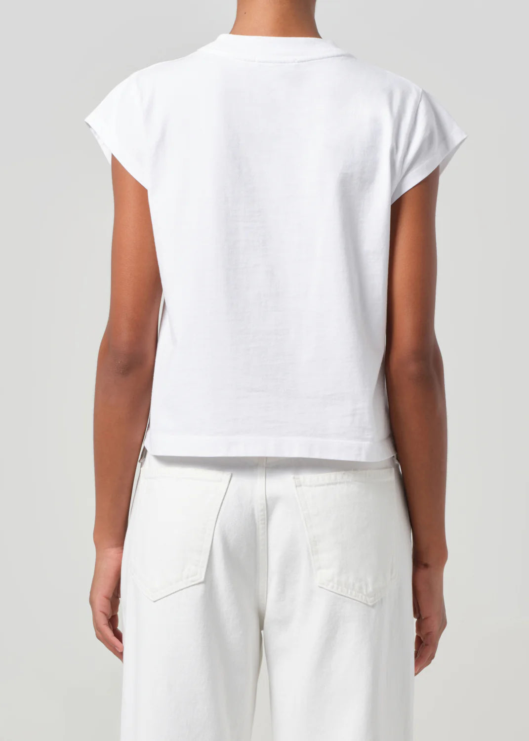Agolde T-Shirt Bryce Cap Sleeve White