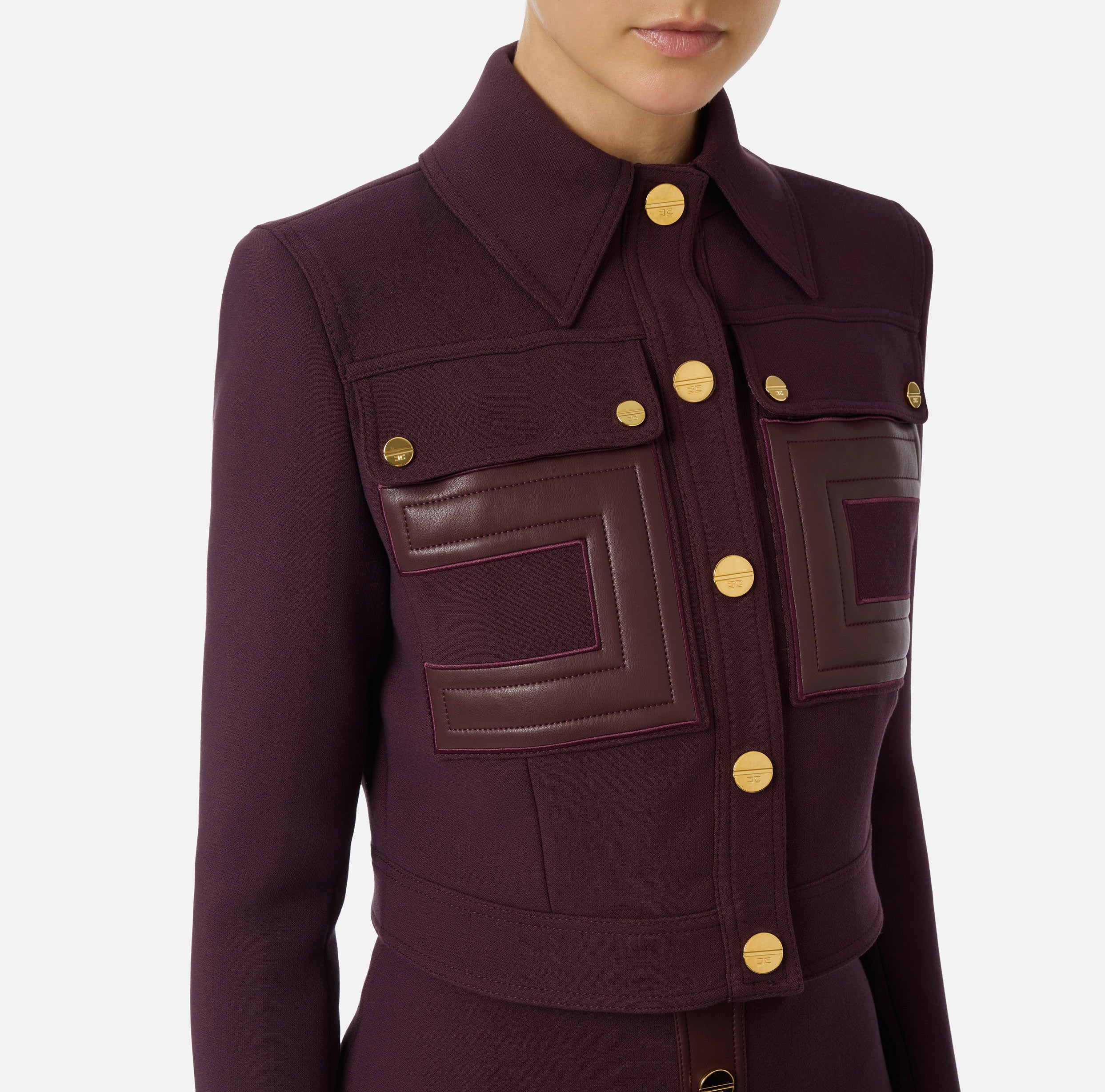 Elisabetta Franchi Jacke Merlot