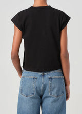 Agolde T-Shirt Bryce Cap Sleeve Black