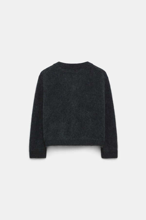 Dorothee Schumacher Cardigan Fluffy Statement Charcoal