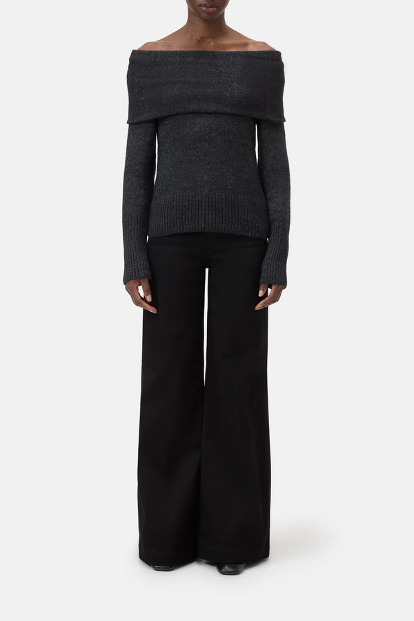 Closed Pullover Weithals Black