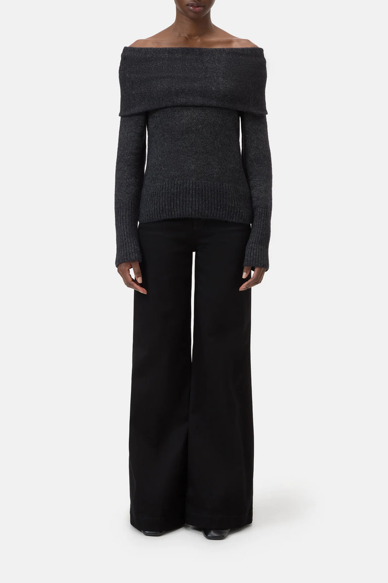 Closed Pullover Weithals Black