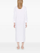 120% Lino Hemdblusenkleid Weiß