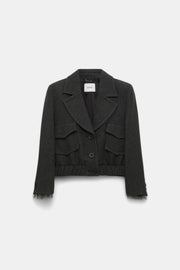 Dorothee Schumacher Jacke Layered Coolness Charcoal