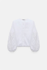 Dorothee Schumacher Bluse Embroidered Beauty White