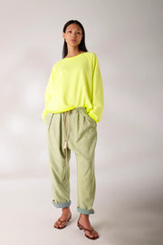 Liv Bergen Sweater Tag Neon Yellow