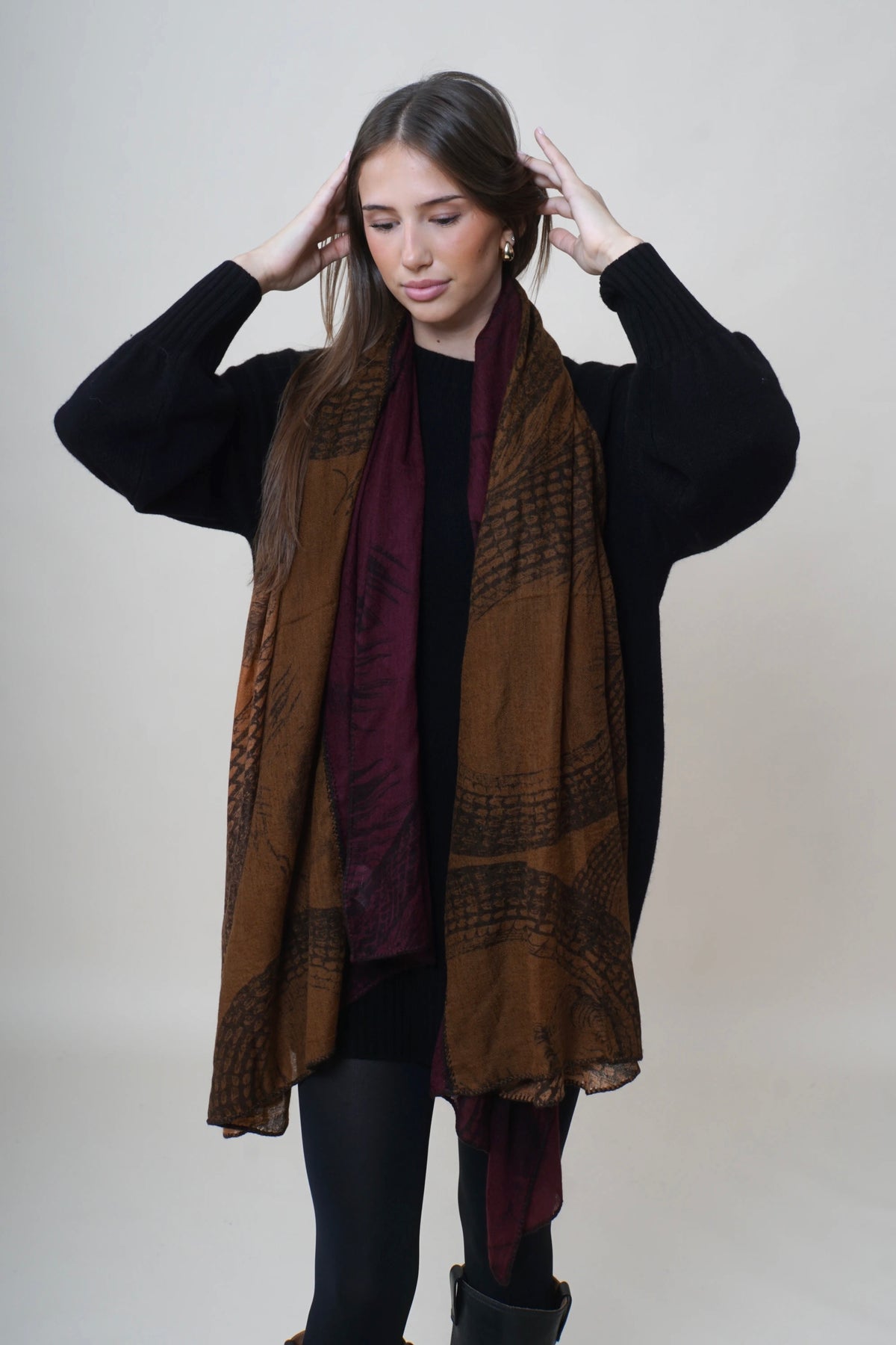Friendly Hunting Tuch Scarf Garden Eden Camel