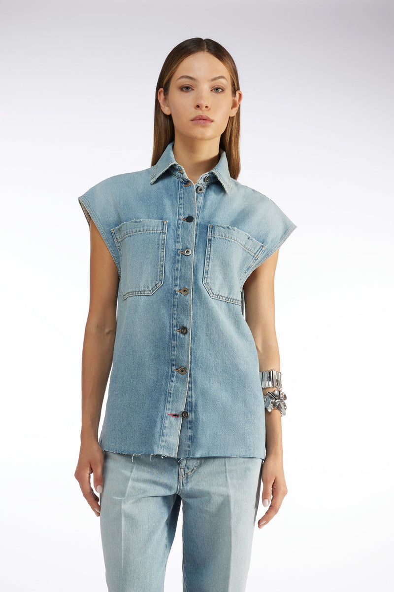 Liviana Conti Denim Weste Boyfit Hunter