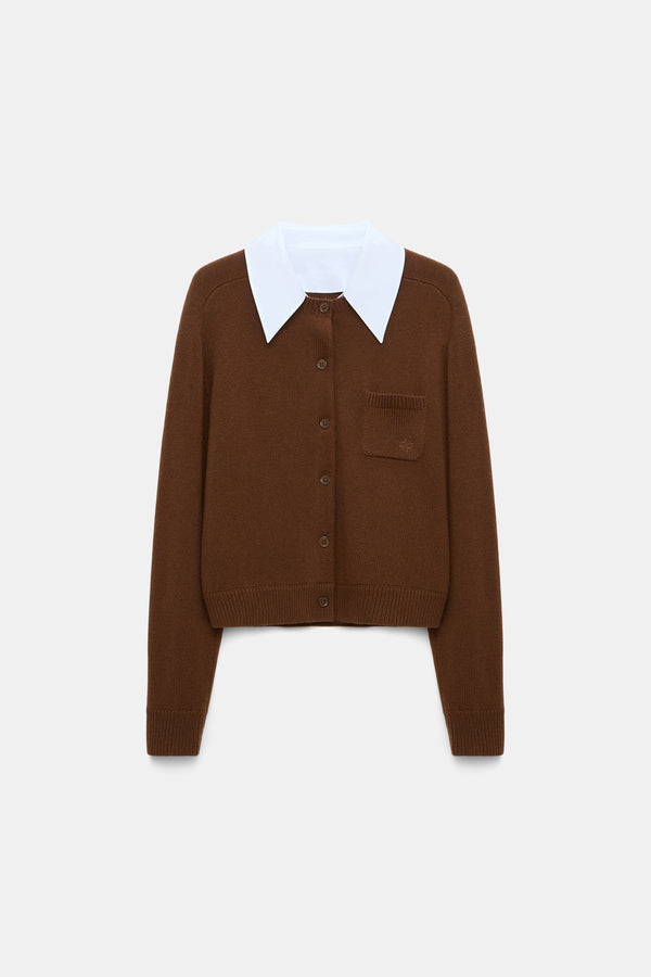 Dorothee Schumacher Cardigan Elegant Statement Coffee