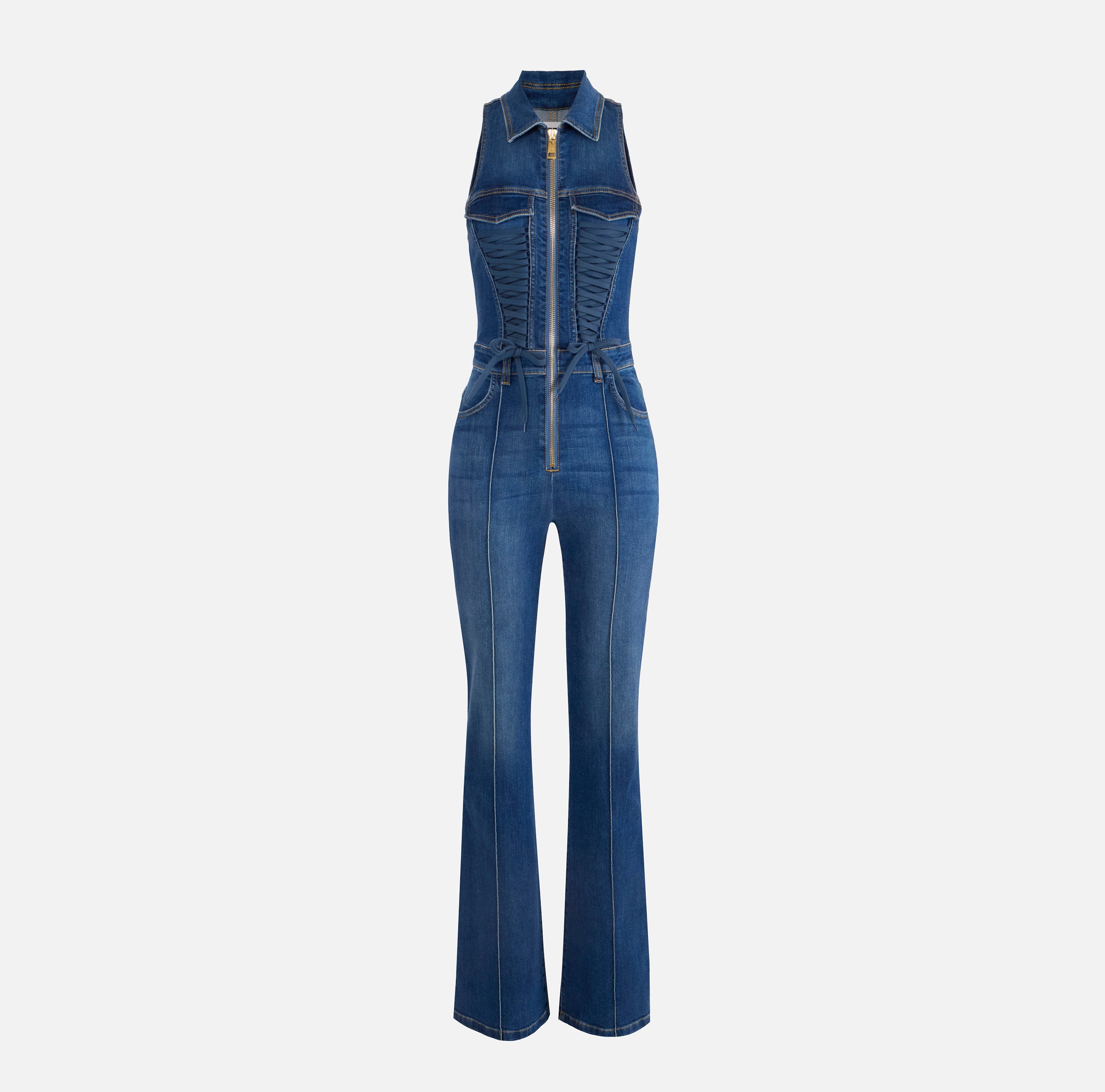 Elisabetta Franchi Jumpsuit Denim Lace