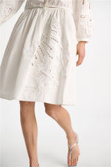 Dorothee Schumacher Rock Embroidered Beauty White
