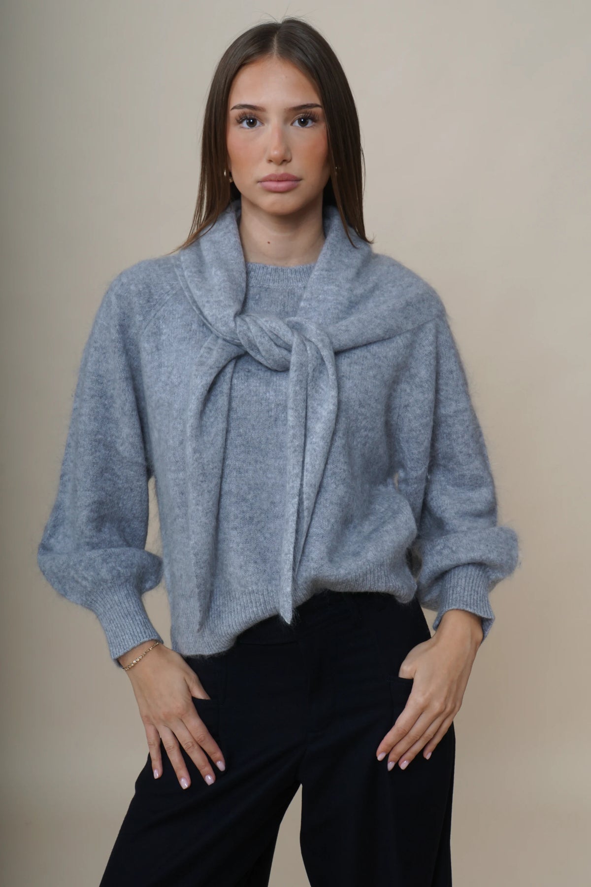 Tissu Cœur Liz Castle Grey