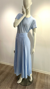 120% Lino Skirt light blue