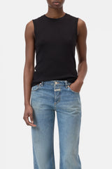 Closed Crewneck-Tank Black