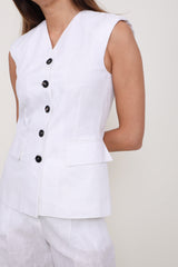 Liviana Conti Waistcoat Bianco