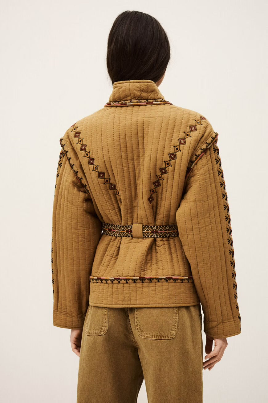 Ba&amp;sh Cocoon Jacket Camel
