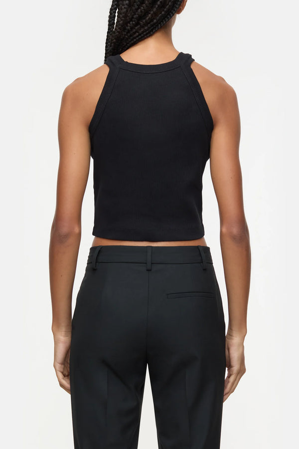 Closed Cropped Top Black