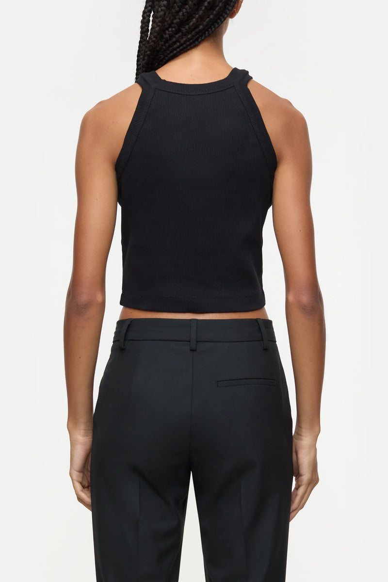 Closed Cropped Top Black