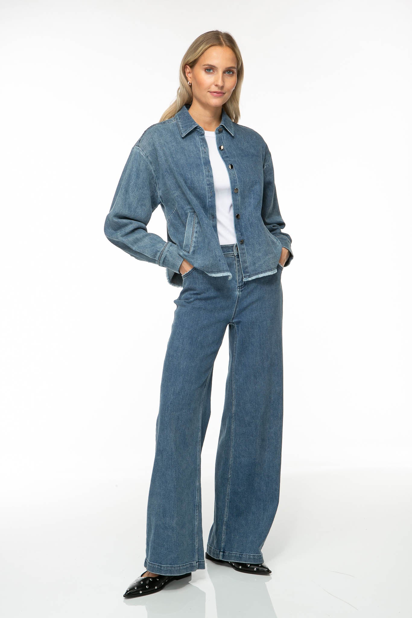 IVI Bluse Elegance Denim