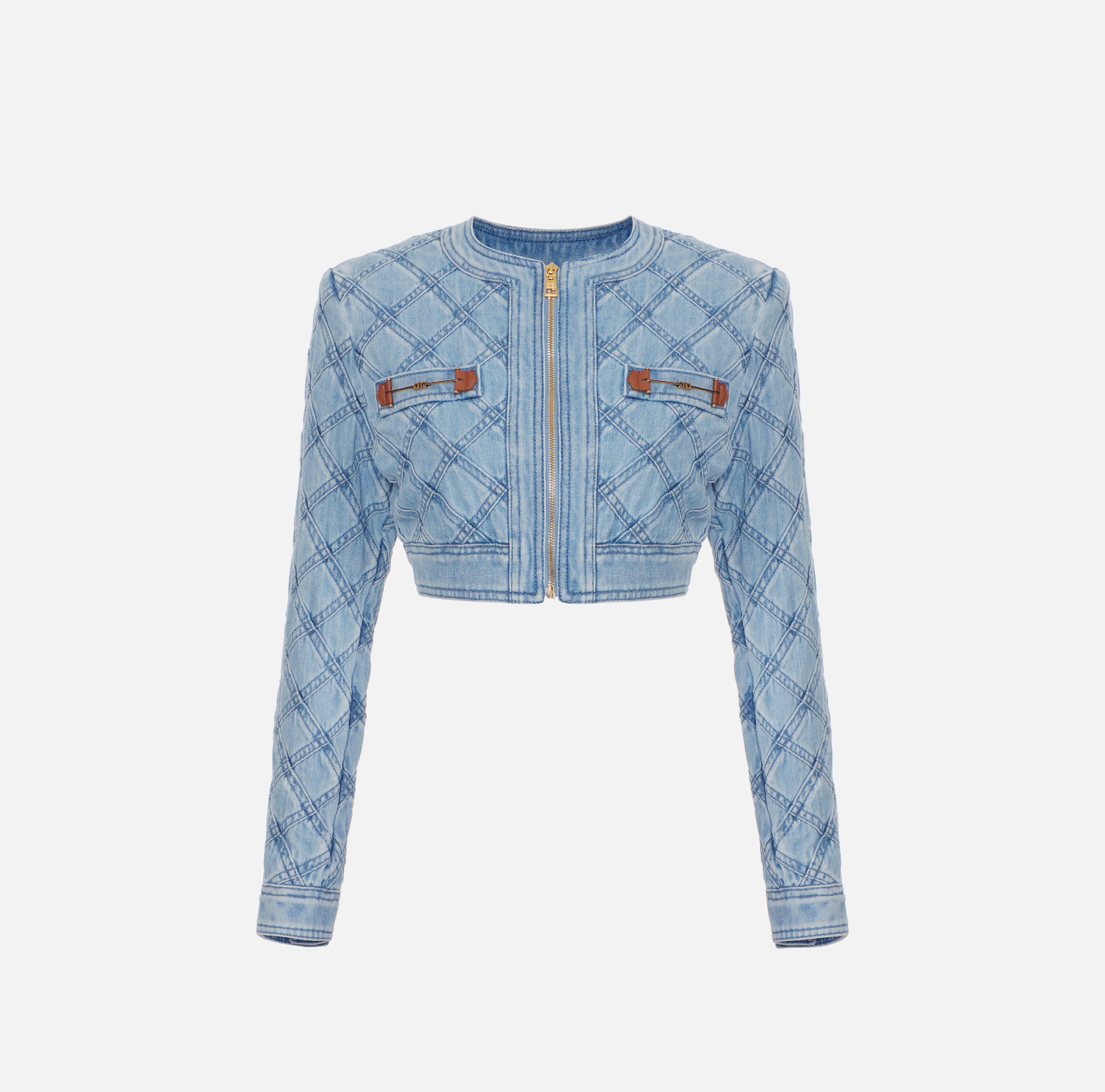 Elisabetta Franchi Denim Diamond Jacket